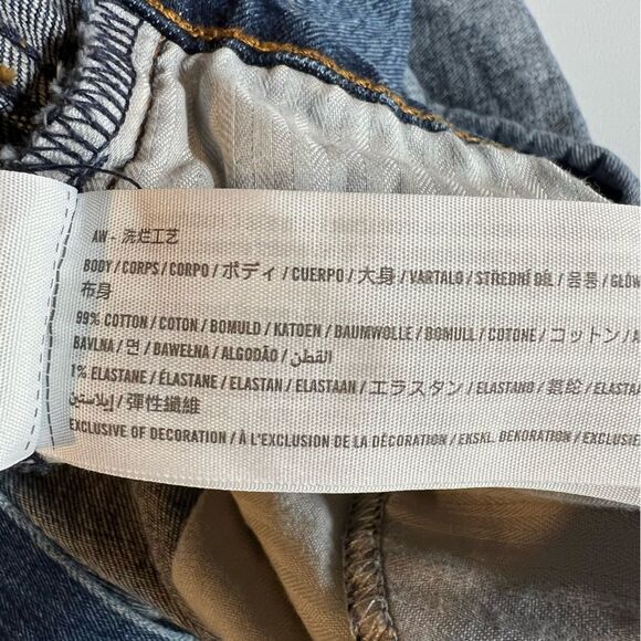 Abercrombie & Fitch The Mom Short High Rise Denim Cut off Shorts W37 Plus sz 24 - Picture 5 of 7